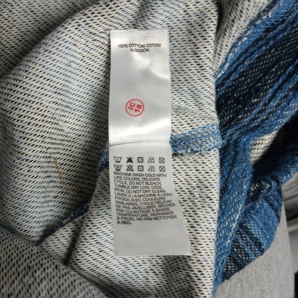 LUCKY BRAND MENS BAJA STRIPE HOODIE 100 % COTTON BIG TALL MAN SIZE XXL BLUE NWT - Picture 6 of 8